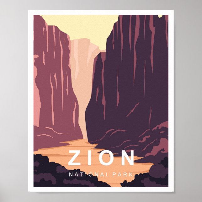 Zion Utah National Park Poster (Front)