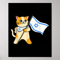 Zionist Cat Israeli Flag Pro-israel Jewish