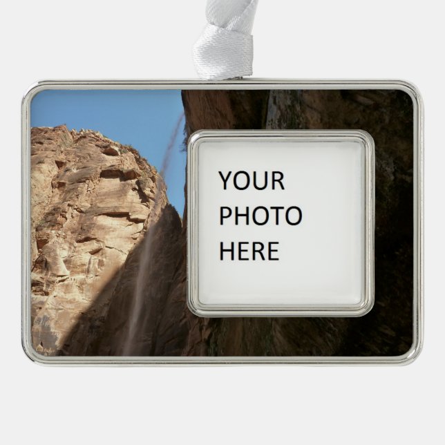 Zion's Weeping Rock at Zion National Park Silver Plated Framed Ornament (Front)
