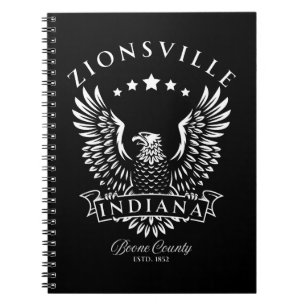 Zionsville Boone County Indiana Vintage Eagle Notebook