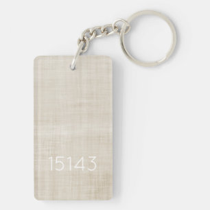 Zip Code New Home Nuetral Realtor Gift Moving Fun Key Ring