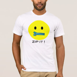 'zip it FACE T SHIRT