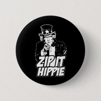 Zip It Hippie 6 Cm Round Badge