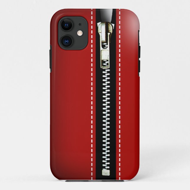Zip It Up - Trompe L'Oeil red Case-Mate iPhone Case (Back)