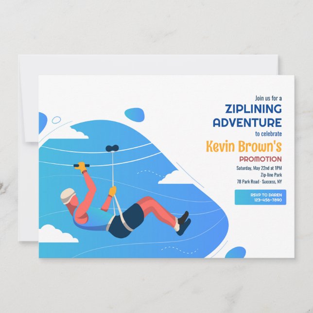 Zip Line Adventure Invitation (Front)