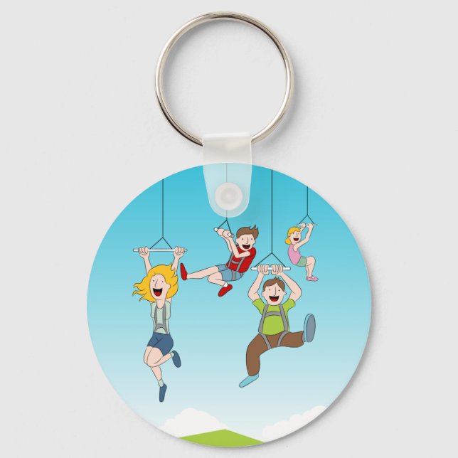 Zip Line Riders Key Ring (Front)