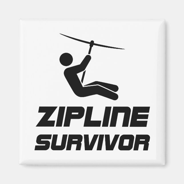 Zip Line Survivor Magnet (Front)