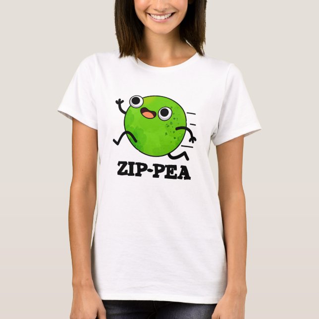 Zip-pea Funny Zippy Pea Pun  T-Shirt (Front)