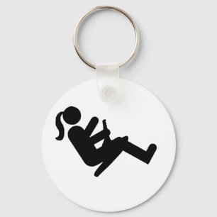 ZipflChick (Black) Keychain