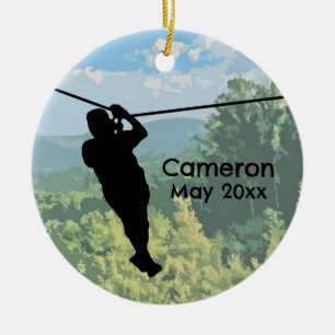 Zipline Adventure Ceramic Tree Decoration