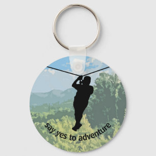 Zipline Adventure Design Keychain