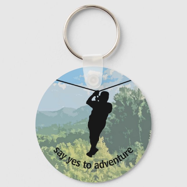  Zipline Adventure Design Keychain (Front)