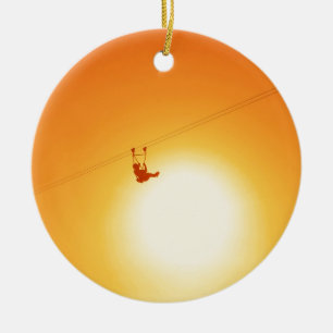 zipline ceramic tree decoration