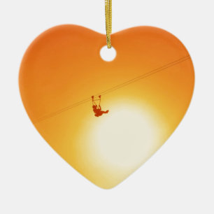 zipline ceramic tree decoration