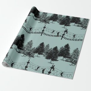 Zipline Rope Course Outdoor Park Adventure Wrapping Paper