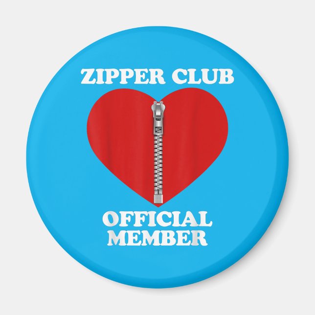 Zipper Club Heart Surgery Recovery Open Heart Bypa Magnet (Front)