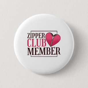 Zipper Club Member Chd Awareness Heart Disease Hea 6 Cm Round Badge