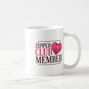 Zipper Club Member Chd Awareness Heart Disease Hea Coffee Mug