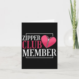 Zipper Club Member Heart Disease Awareness Red Hea Card