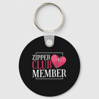 Zipper Club Member Heart Disease Awareness Red Hea Key Ring