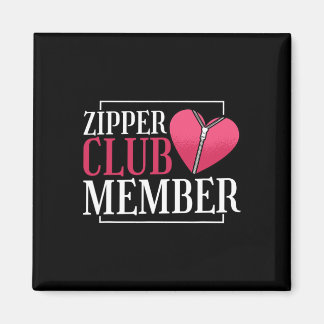 Zipper Club Member Heart Disease Awareness Red Hea Magnet