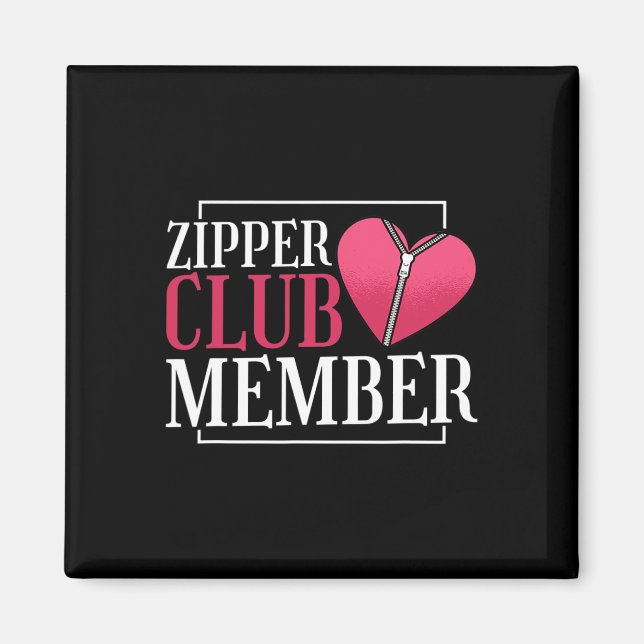 Zipper Club Member Heart Disease Awareness Red Hea Magnet (Front)