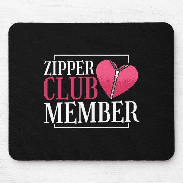 Zipper Club Member Heart Disease Awareness Red Hea Mouse Mat (Front)