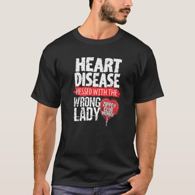 Zipper Club Member Open Heart Surgery for Women   T-Shirt (Front)