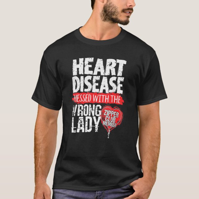 Zipper Club Member Open Heart Surgery for Women T-Shirt (Front)
