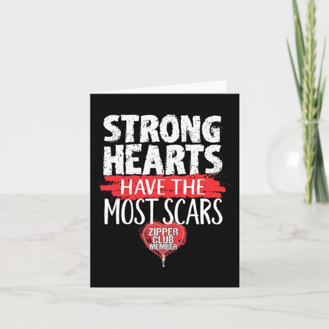 Zipper Club Member Open Heart Surgery Survivor  Card (Front)