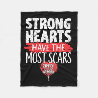 Zipper Club Member Open Heart Surgery Survivor  Fleece Blanket