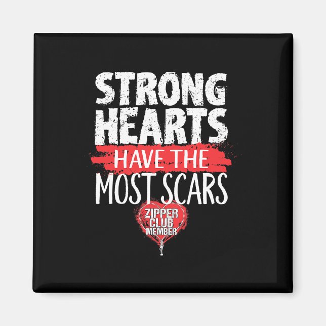 Zipper Club Member Open Heart Surgery Survivor  Magnet (Front)