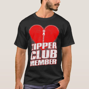 Zipper Club Open Heart Surgery Gifts Recovery Men  T-Shirt