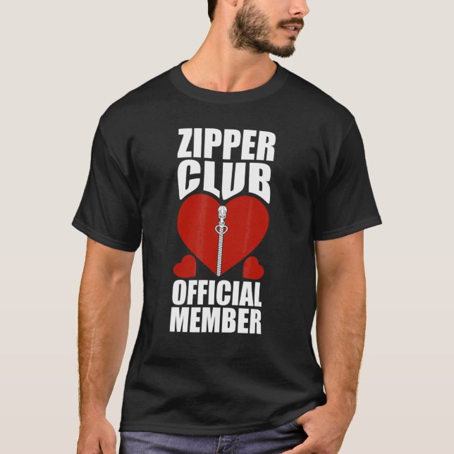 Zipper Club Open Heart Surgery Recovery Survivor M T-Shirt (Front)