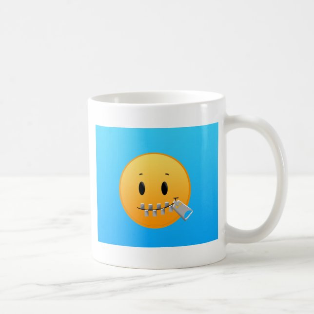 Zipper Emoji Coffee Mug (Right)