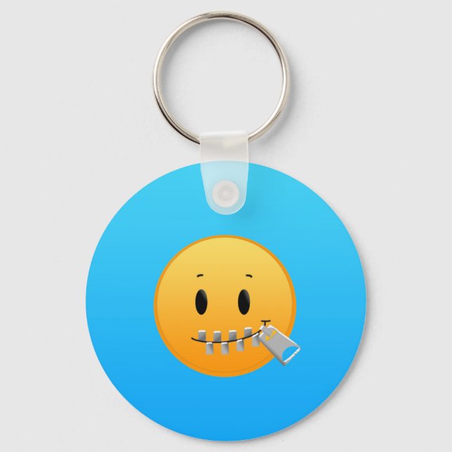 Zipper Emoji Key Ring (Front)