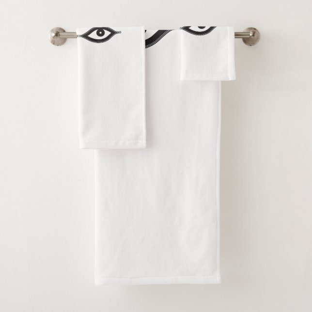 Zipper Eyes Bath Towel Set (Insitu)