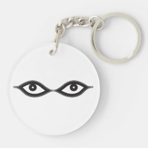 Zipper Eyes Key Ring