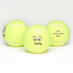 Zipper-Mouth Face Tennis Balls