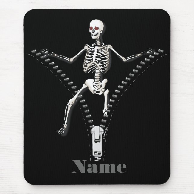 Zipper Skeleton Mouse Mat (Front)