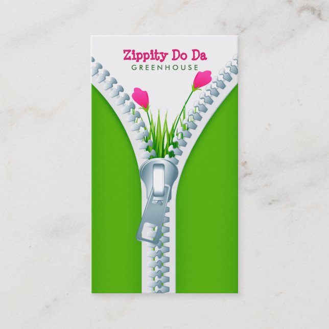 Zippity Do Da Greenhouse Nature Business Card (Front)