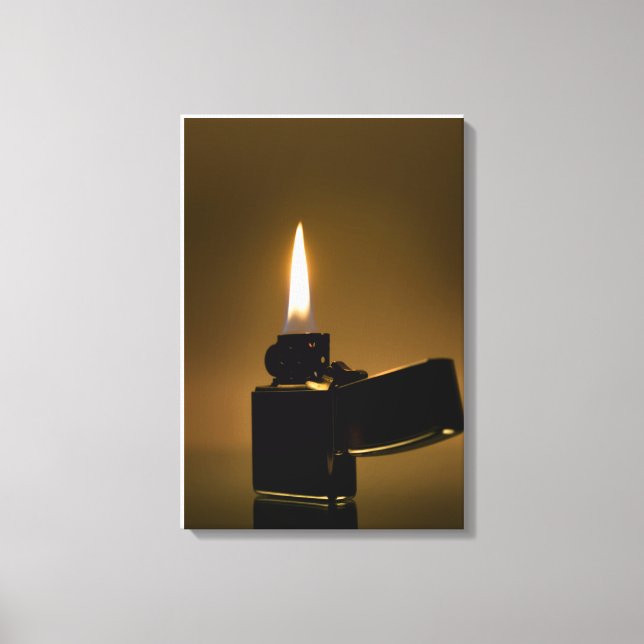 Zippo lighter. Fine art Canvas Print (Front)