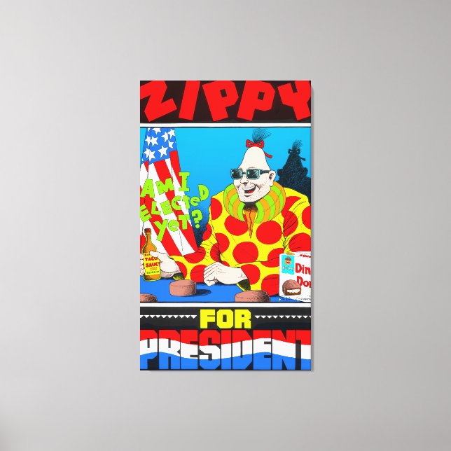 Zippy For President Canvas Print (Front)