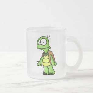 Zippy the Turtle Frosted Glass Coffee Mug