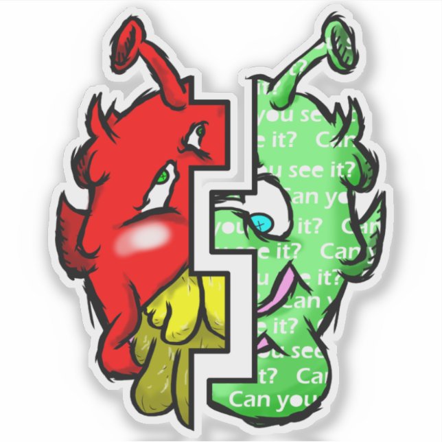 Zippy Trippy Alien Dazs 2-Face Gre/Re (Front)