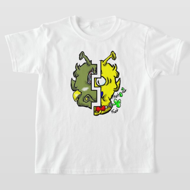 Zippy Trippy Alien Dazs 2-Face Yello/Gre k T-Shirt (Laydown)