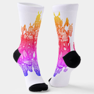 Zippy Trippy Alien Dazs Green-Tooth  Socks