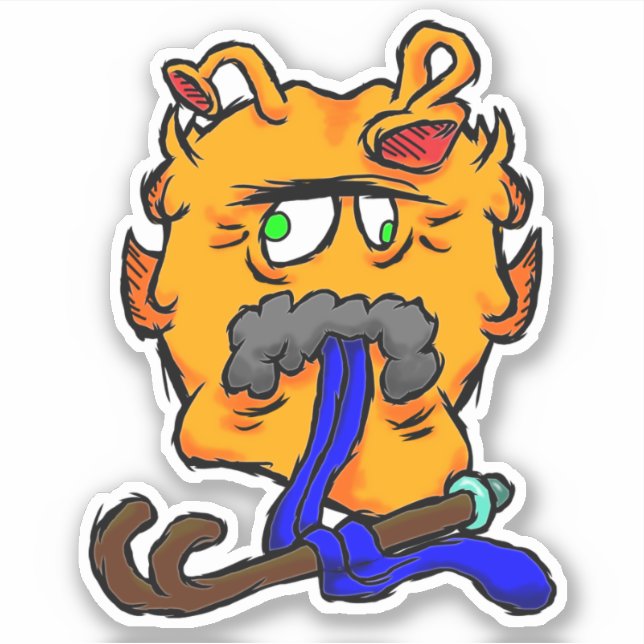 Zippy Trippy Alien Dazs Old Sticker (Front)