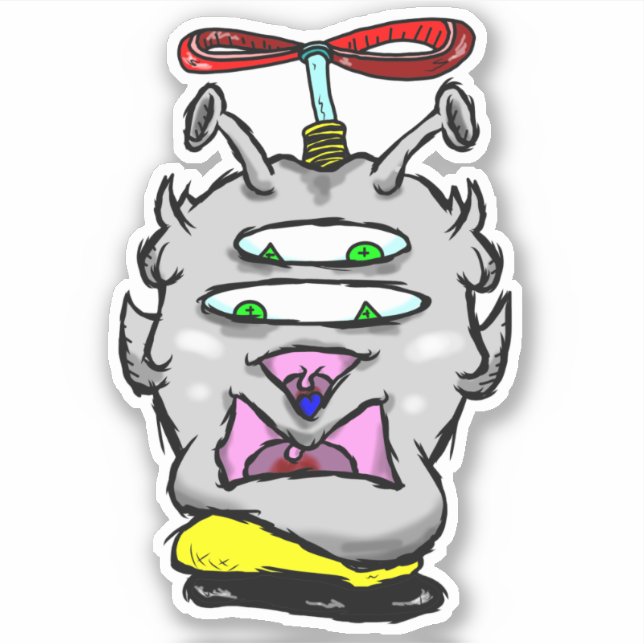 Zippy Trippy Alien Dazs Spinner Sticker (Front)