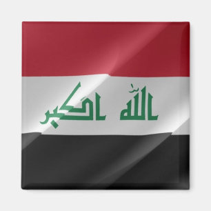 zIQ002 Iraki waving FLAG Iraq, Fridge Magnet